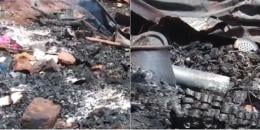 The fire aftermath at G.K Prison in Meru.
